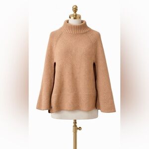 Ralph Lauren Tan Cowl Neck Cape Sweater
